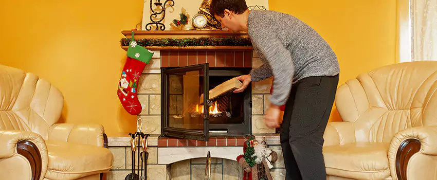Rusted Metal Fireplace Restoration in San Clemente, California
